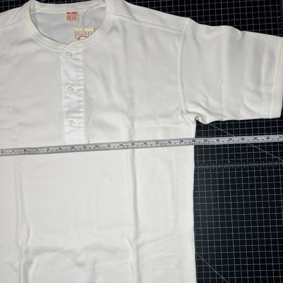 Real McCoy's UNION HENLEY UNDERSHIRT S/S White Size Large 42-44 - Picture 11 of 16
